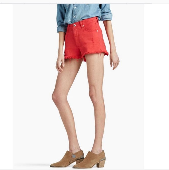 Lucky Brand Pants - RED DENIM SHORTS